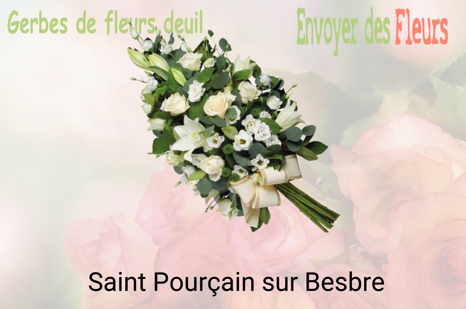 Gerbe de fleurs de deuil livrée à Saint-Pourçain-sur-Besbre